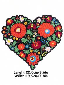 1件/2件/3件/4件 紅心花朵徽章 聚酯纖維 (Polyester) 紡織 DIY 刺繡貼布 全季節通用 衣物服飾 鞋子 帽子 配件 - 彩色 - 查看 2