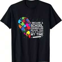 NEW LIMITED School Counselor Worth My Life Back To School Counselor Gift T-Shirt