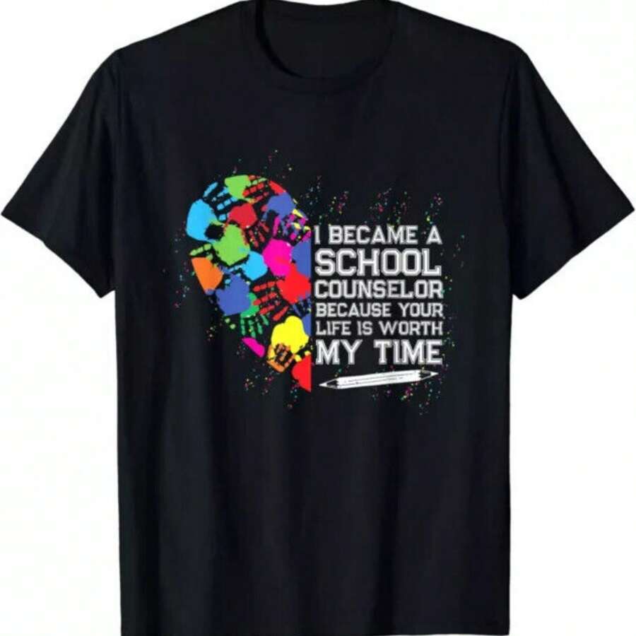 NEW LIMITED School Counselor Worth My Life Back To School Counselor Gift T-Shirt