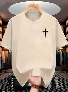 Unisex 100% Cotton Streetwear T-Shirt For Men And Women Printed Isaiah Premium Shirt - 米色 - 查看 2