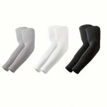 3 paia di manicotti unisex traspiranti ed elastici, ad asciugatura rapida, adatti per uso quotidiano, sport, ciclismo, corsa, attività all'aperto estive, accessori essenziali anti-UV per la spiaggia