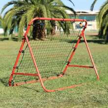 1pc 1m*1m Red Rebound Net, Portable Double-Sided Bounce Back Soccer Training Net
