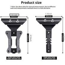 ENLEE 1pc Lightweight Bicycle Seat Adapter With Water Bottle Holder, Available In Single Or Dual Bottle Styles, Made Of High-Strength Steel For Durable Use - Black - View 5