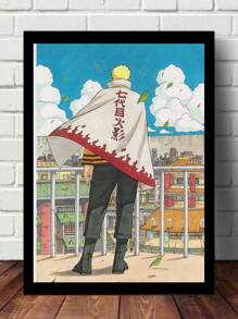 Placa/Quadro Decorativo Anime Uzumaki Hokage Mangá - Com Moldura - Visão 2