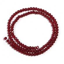 1pc Transparent Dark Red Flat Faceted Abacus Crystal Spacer Beads, Fashionable Versatile All-Match Handmade DIY Bracelet Necklace Jewelry, Suitable For Funky Jewelry Making, Phone Strap, Keychain, Wholesale Beads
