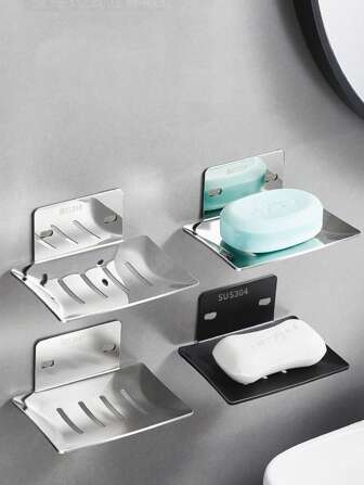 1 st duschtvålhållare, ingen borrning krävs, rostfri tvålhållare i rostfritt stål, väggmonterad duschtvålhållare för hem och lantlig stil, svamphållare för kök, badrumsinredning, höstdekor, tillbaka till skolan