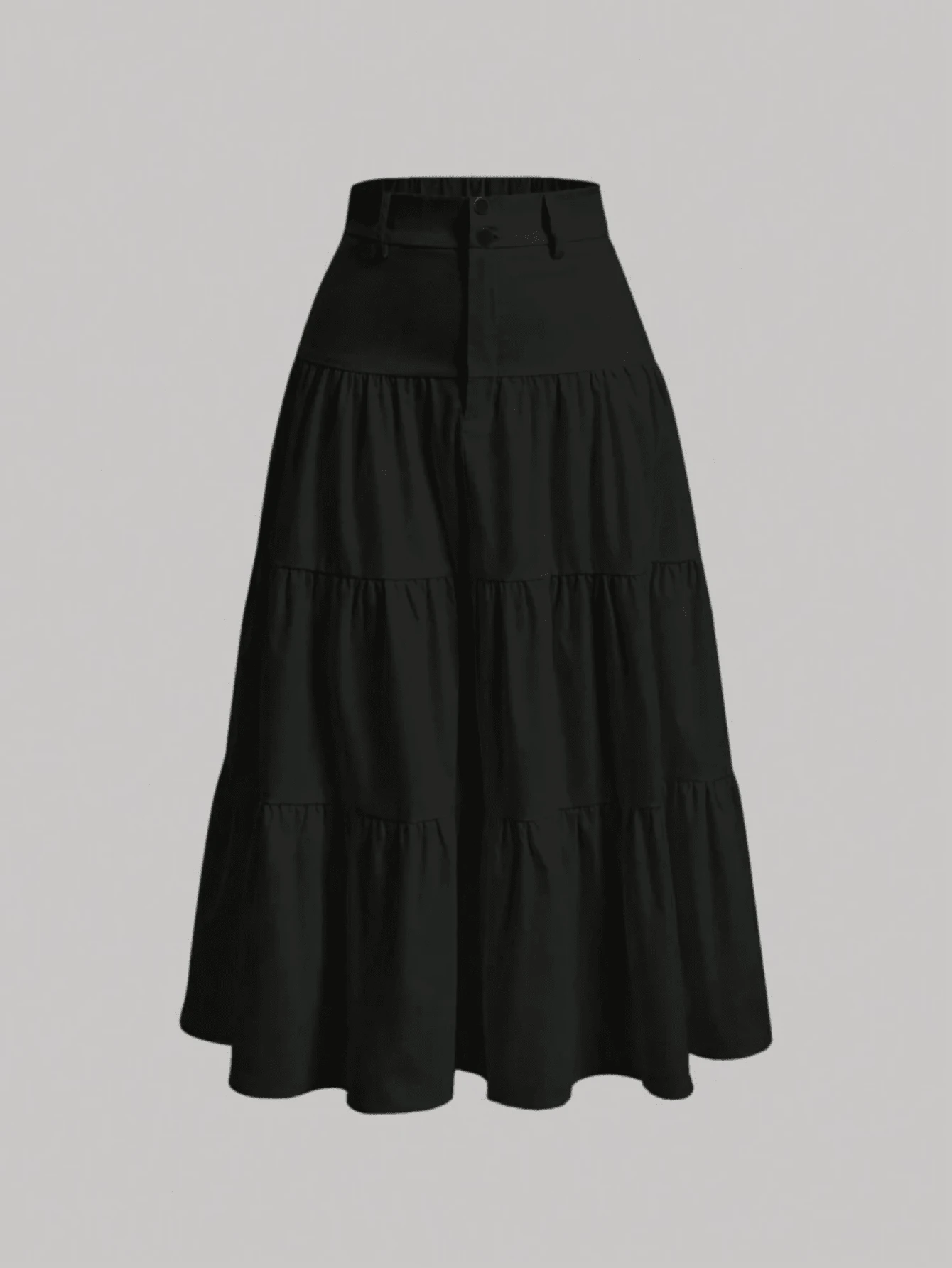 Liuhan Modas Sordaeminina Colored High Waist Ata Skirt With Pleated Three Maria - 黑色 - 查看 1