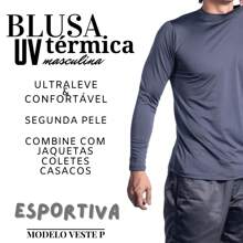 Men's Winter UV Thermal Shirt Second Skin Suplex 3061.C1 - Màu xám đen - Xem 2