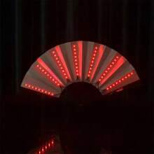 Abanico plegable de mano con luz LED, luz portátil, show de baile nocturno, barra fluorescente DJ, club, decoración de fiestas - Multicolor - Ver 6