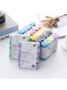 5rolls/Pack Multiple Colors Portable Plain Garbage Trash Bag Garbage Can Liners For Bathroom Restroom Bedroom Office Toilet - Black - View 7