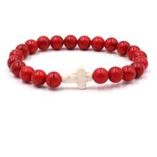 8pcs/Pack Vintage Tiger's Eye, Volcanic Stone & Turquoise Bead Bracelets, Fashion Versatile Jewelry Set For Women, Best Gift For Couples, Party & Daily Wear