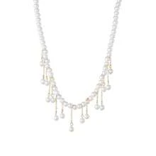 1 件时尚珍珠颈链，简约休闲，适合日常佩戴