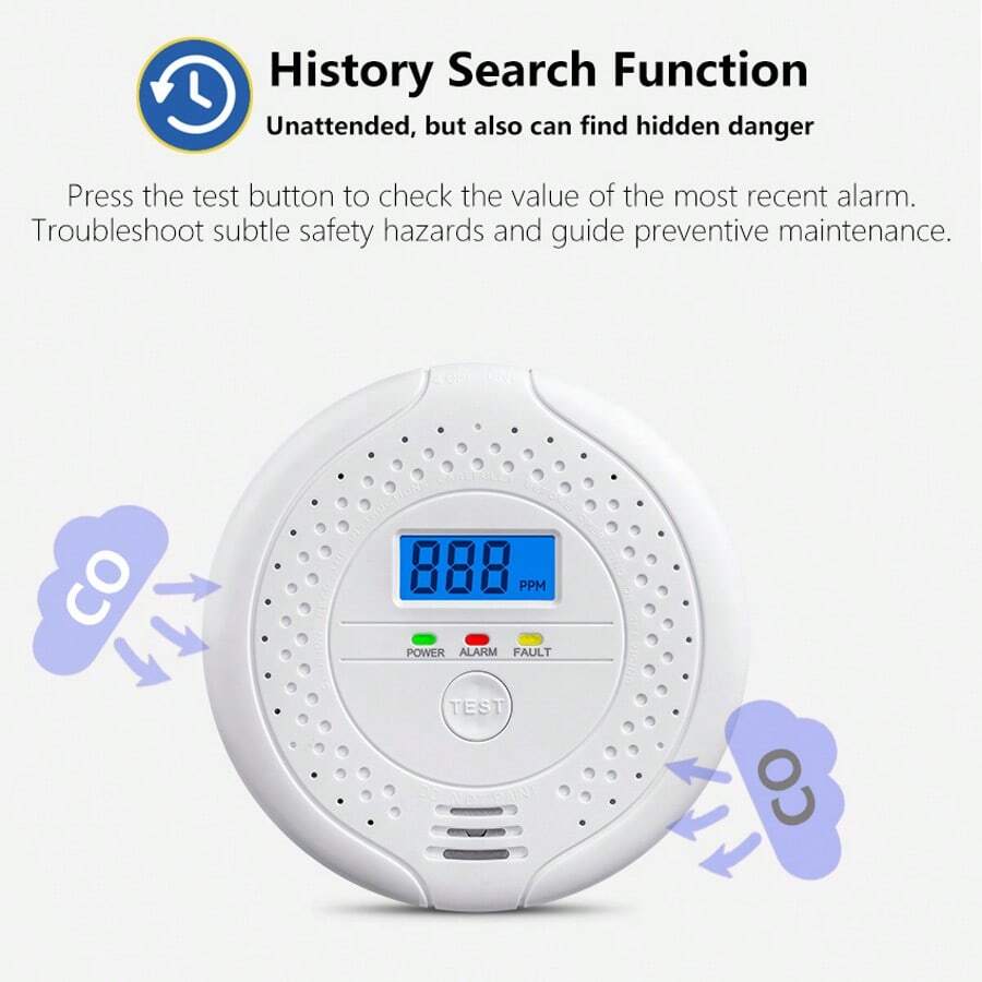 New Carbon Monoxide Alarm CO Detector, Sound And Light Alarm, Alarm ...