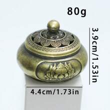 1 szt. Brązowy kolor kwiat lotosu pusty projekt aromaterapeutyczny palnik kadzidłowy, dekoracja biurka