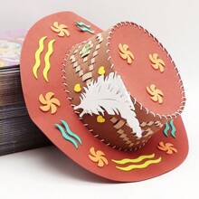 1pc DIY Hand-Knitting Hat Craft Material Kit, Half-Finished EVA Handmade Toy, Random Color Rope Craft - Multicolor - View 11