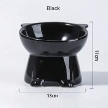 Black Cat Bowl Ceramic Cat Bowl Pet Bowl Pet Supplies Cat Bowl Dog Bowl Macaron Color New Cat And Dog Universal Pet Bowl