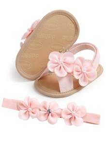 女童户外凉鞋，优雅白色，夏季 - 珊瑚粉 - 查看 8