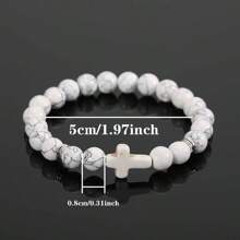 8pcs/Pack Vintage Tiger's Eye, Volcanic Stone & Turquoise Bead Bracelets, Fashion Versatile Jewelry Set For Women, Best Gift For Couples, Party & Daily Wear