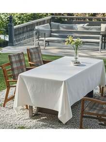 1 pièce Nappe rectangulaire blanche élégante - Parfaite pour les mariages, les fêtes et les événements extérieurs, la décoration de Noël et d'Halloween - Polyester durable, plusieurs tailles disponibles 59*102 pouces - Multicolore - Voir 12