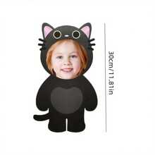 Gối ném bằng vải nhung hình mèo dễ thương tùy chỉnh - Món quà hoàn hảo cho ngày lễ tình nhân, Giáng sinh, Lễ tạ ơn và sinh nhật | Vải polyester mềm có khóa kéo | Thích hợp cho trang trí phòng khách, ghế sofa, giường và ô tô - Tải lên tùy chỉnh hình ảnh - Xem 3