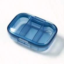 1 pieza Mini caja de almacenamiento de píldoras - Ultra compacta, con 3 compartimentos, organizador semanal a prueba de polvo para medicamentos y contenedor  para tabletas para dosis diarias fáciles - Diseño portátil y ligero para viajes o uso en el hogar