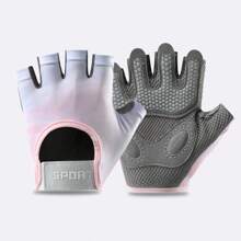 1 Pair Women's Quick-Dry Fingerless Sports Fitness Gloves For Hand Protection, Non-Slip Shock-Absorbing Cycling Gloves, Yoga Training Gloves Gym Accessories, Sport, Gym, Home Exercise, Women's Gym Gloves, Boxing Gloves, Gym Gloves, Gym Gloves, Men's Gym Gloves - Multicolor - View 20