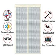 Magnetic Thermal Insulation Door Curtain, Prevents Cold/Heat Air From Entering, Suitable For Air-Conditioned Or Heated Rooms, Home Kitchens - Transparent