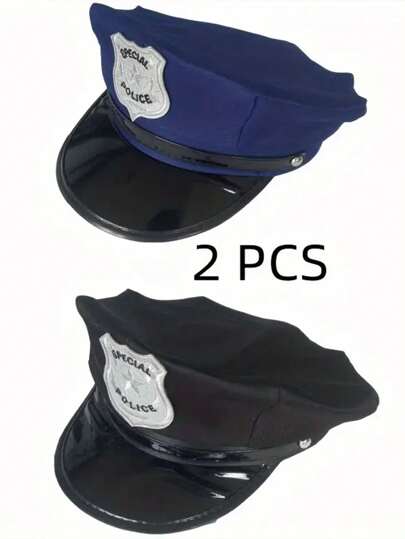1 Stück/2 Stücke Unisex Polizeimütze, Wachtmütze, Halloween Kostüm Hut, Cosplay, geeignet für Urlaubsfeste, passend zu sexy Uniform und sexy Kleidung
