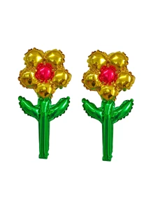 2pcs Multipurpose Floral Balloons, DIY Bouquet Flower Balloons, Suitable For Wedding, Valentine's Day, Birthday, Mother's Day And Thanksgiving, Outdoor & Home Decor - Multicolor - View 11