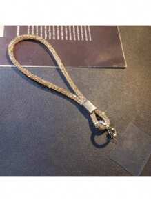 1 pieza Cordón de teléfono de lujo con cristal y strass, correa elegante de pulsera colgante, correa de cuello de teléfono con estilo de pulsera de alta gama para mujeres, obsequio correa de teléfono celular para madre, familia, amigos, cumpleaños, vacaciones