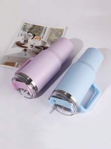 1 set 1 bouteille de 1200 ml/40 oz en acier inoxydable isotherme avec cordon et paille, bouteille à vide moderniste pour accessoires de cuisine, tasse à café, bouteille d'eau pour les voyages et la rentrée scolaire