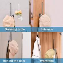 1PC/Baseball Cap Hanger Hat Storage Hat Display Wall Mount Hat Rack Display Rack Hat Organizer Baseball Hat Hanger Hat Holder Wall Baseball Hat Wall Hanger Baseball Hat Holder - Multicolor - View 8