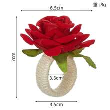 4/6pcs Lifelike Rose Napkin Rings, New Napkin Holders For Restaurant, Hotel Table Decorations, Suitable For Wedding, Decoration, Hotel, Festival, Etc.