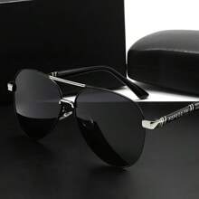 1 pièce Nouvelles lunettes de mode polarisées de luxe pour hommes, lunettes de mode pour la conduite pour hommes, marque designer vintage noire pour hommes, lunettes de soleil décontractées pour l'été, la plage, les vacances, l'extérieur et les voyages