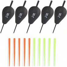 SOUGAYILANG 5pcs EVA Fishing Floats Set - Luminous, High Visibility For Night & Day Fishing, Includes 3 Color Tubes, Ideal For Freshwater & Saltwater - Black - View 15