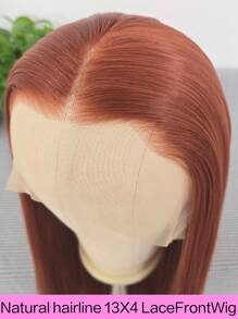 Redwood Wig 13x4 合成蕾丝前假发 预拔无胶长丝直发 女士耐热纤维 自然密度 适合日常派对穿着 26 英寸