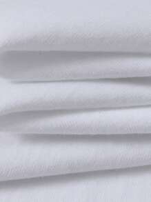 男士时尚印花宽松短袖 T 恤 | 精致设计 | 夏季必备 | 轻松造型，展现您的独特风格 - 白色 - 查看 6