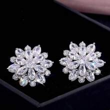 jugalstar 1 对女士全水钻雪花锆石耳钉 - 雪花耳環 - 查看 2