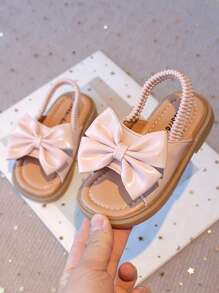 Sandales à bout ouvert avec motif papillon ajouré - Confortables, douces, antidérapantes, avec lanière élastique en PU, conviennent pour les activités en extérieur