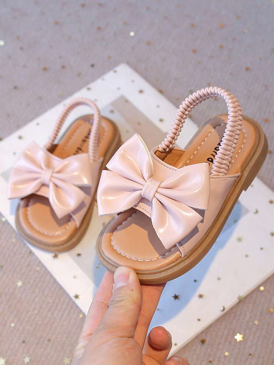 Sandales à bout ouvert avec motif papillon ajouré - Confortables, douces, antidérapantes, avec lanière élastique en PU, conviennent pour les activités en extérieur