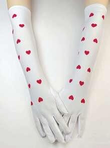 1 Pair Women's Dot & Heart Printed Casual Style Arm Sleeves, Sunscreen - Multicolor - View 1