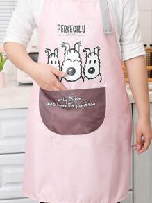 Fartuch kuchenny z regulowanymi sznurowadłami, olejoodporny i przeciwporostowy, kreskówkowy, uroczy, domowy fartuch w nowym stylu do gotowania w kuchni, wodoodporny i olejoodporny kombinezon, prace domowe w stylu japońskim, zmywalny fartuch kuchenny, kuchenny, domowy, poliestrowy, wodoodporny i olejoodporny fartuch ogrodniczki, ubrania robocze dla dorosłych, wodoodporny i olejoodporny fartuch dla kobiet, koreański, modny, domowy fartuch kuchenny, nowe ubrania robocze dla dorosłych w kuchni i gospodarstwie domowym