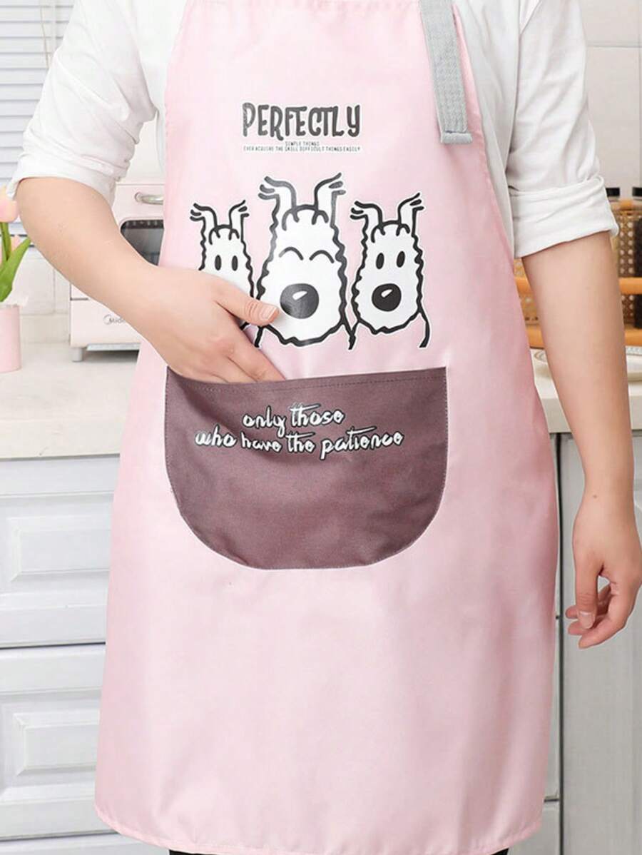 Fartuch kuchenny z regulowanymi sznurowadłami, olejoodporny i przeciwporostowy, kreskówkowy, uroczy, domowy fartuch w nowym stylu do gotowania w kuchni, wodoodporny i olejoodporny kombinezon, prace domowe w stylu japońskim, zmywalny fartuch kuchenny, kuchenny, domowy, poliestrowy, wodoodporny i olejoodporny fartuch ogrodniczki, ubrania robocze dla dorosłych, wodoodporny i olejoodporny fartuch dla kobiet, koreański, modny, domowy fartuch kuchenny, nowe ubrania robocze dla dorosłych w kuchni i gospodarstwie domowym