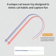 Simulated Mouse Tail Cat Toy Cat Teaser Funny Stick Silicone Long Tail Pet Interactive Toys For Cats Kitten Hunting Pet Products