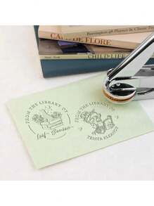 Timbro personalizzato per libri, timbro per biblioteca personalizzato, "Dalla biblioteca di" timbro per libri, timbro per biblioteca, timbro Ex Libris, regali per amanti dei libri, timbro per biblioteca personalizzato per appassionati di libri, regalo unico per lettori, insegnanti e biblioteche domestiche, attività artistiche per bambini