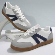 Pantofi casual pentru femei mărime mare, 2025 noi adidași retro cu patchwork, pantofi de antrenament în aer liber versatili la modă pentru femei - Gri - Vizualizare 7