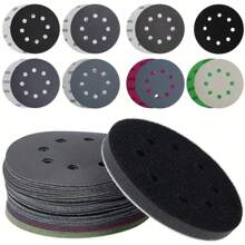 14/36pcs 5 Inch Sanding Disc Pads | Silicon Carbide Hook & Loop | 320-3000 Mixed Grit (8 Holes) | Wet/Dry Use For Round Sander | Multi-Pack - 5 Inch 8 Hole Sandpaper - View 2