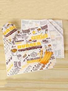 20/50/100/200pcs Grease-Proof Paper Liner For Sandwich, Burger, Cake Roll, Fried Chicken, Baked Wings, 30cm X 30cm