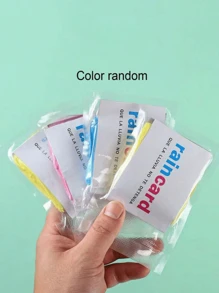 10/5 男女一次性雨衣 迷你便携式成人雨衣 适用于户外露营、徒步、骑行 防水雨衣 旅行必备品（随机字母和彩色包装） 返校用品 - 彩色 - 查看 7