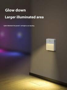1/2/3PCS New Product RGB Sensor Light Human Body Sensor Light Smart USB Rechargeable Color RGB Magnetic LED Night Light Foot Light Corridor Aisle Staircase Entrance Wall Bookcase Shoe Cabinet Household Lighting Night Light Intelligent Sensitive Sensor